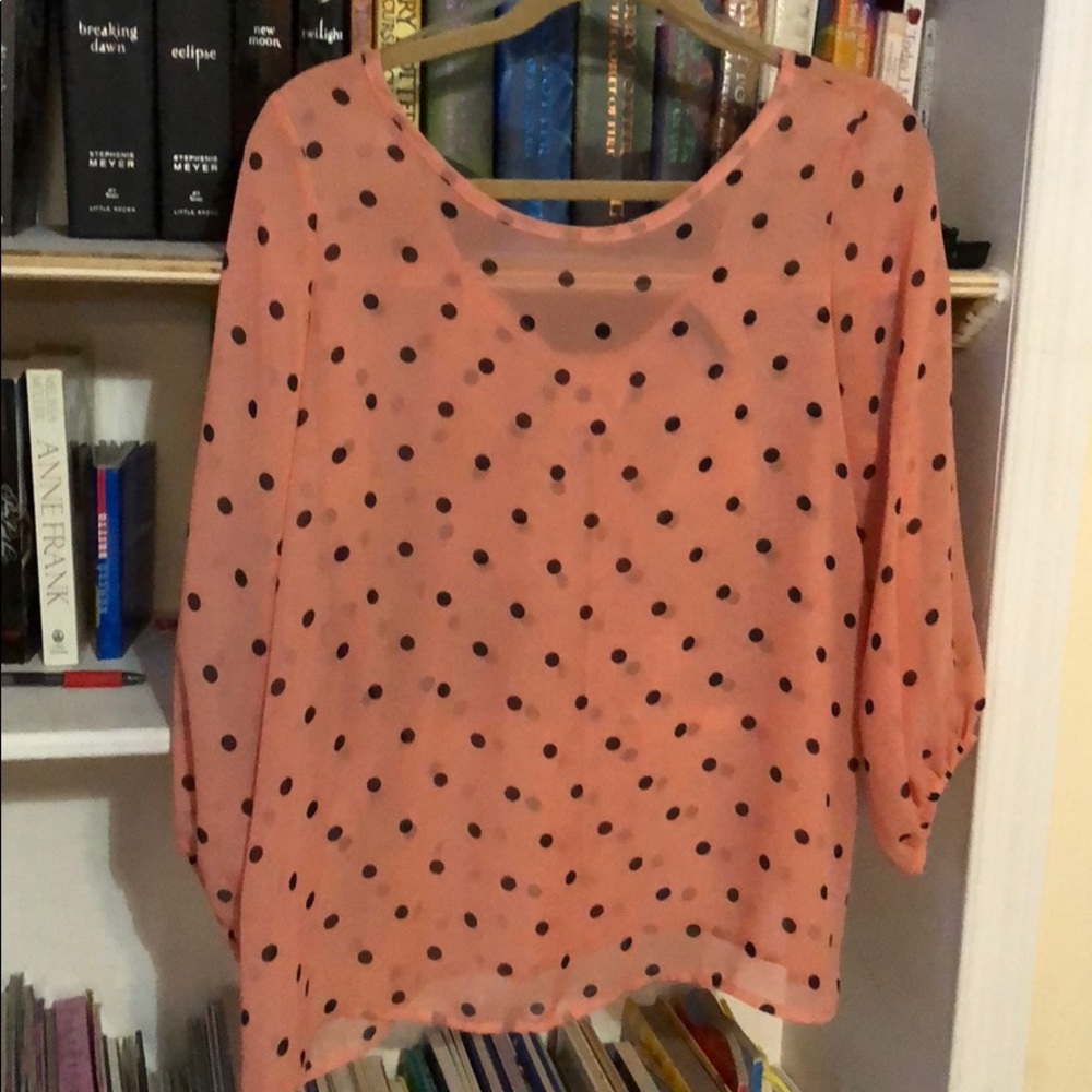 Polka Dot Bow back Top